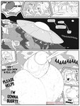 absurd_res alien antennae_(anatomy) anthro balls big_balls big_penis bodily_fluids border comic dialogue earth elephant elephantid english_text excessive_genital_fluids excessive_precum flying_saucer genital_fluids genitals group hi_res huge_balls huge_penis hyena hyper hyper_balls hyper_genitalia hyper_penis jeffrey_taggart lagomorph leporid male mammal meme no_nut_november penis planet precum proboscidean rabbit space spacecraft speech_bubble text thewilldpink unknown_species vehicle white_border