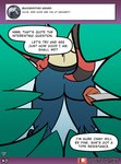 2019 anthro arrow_(weapon) ask_blog avian bottomwear butt cinny_the_incineroar clothing dated decidueye denim denim_bottomwear denim_clothing dialogue dialogue_box digital_media_(artwork) duo english_text fan_character feathers female first_person_view fur generation_4_pokemon generation_7_pokemon green_body green_feathers grey_body grey_fur humor hybrid incineroar jeans leaf lucario mature_anthro mature_female multicolored_body multicolored_feathers multicolored_fur nintendo olive_the_decidueye orange_body orange_feathers pants patreon patreon_logo pokemon pokemon_(species) ranged_weapon red_body red_fur signature sketchybug speech_bubble text two_tone_body two_tone_fur url weapon white_body white_feathers