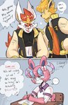 Rating: s
ID: 5415134
Date: 2025-03-06 00:54:03 -0500
Status: active
Score: 77
anthro belly blonde_hair bomber_jacket bullying cinderace clothing comic dialogue duo eeveelution femboy generation_1_pokemon generation_6_pokemon generation_8_pokemon hair hi_res horny_imp jolteon long_hair loren_(horny_imp) male male/male navel nintendo pink_hair pokemon pokemon_(species) red_hair school school_uniform speech_bubble sylveon symon_(horny_imp) topwear uniform post #5415134