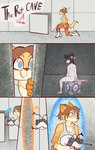 2024 anthro boots butt canid canine chell_(fursona) clothed clothing comic doug_rattmann_(portal) female footwear fox hi_res kaboozey male mammal murid murine nude portal_(series) portal_gun rat rodent shoes valve weighted_companion_cube