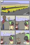 2:3 anthro armadillo asking asking_another backpack base_three_layout blockage_(layout) border breasts bus clothed clothing comic command commercial_vehicle dialogue duo_focus english_text eye_contact female five_frame_image four_frame_grid front_view fully_clothed green_clothing green_shirt green_topwear greeting group head_scarf headgear headwear hi_res hijab horizontal_blockage kaylee_(study_partners) looking_at_another male mammal name_drop name_in_dialogue open_mouth page_number pink_clothing pink_nose pink_shirt pink_t-shirt pink_topwear public_transportation question questioning_tone ratih_(study_partners) religious_clothing religious_headwear rhinoceros school school_bus shirt sitting snout speech_bubble study_partners sumatran_rhinoceros t-shirt talking_to_another text three_row_layout thunderouserections topwear vehicle vehicle_for_hire white_border xenarthran yes-no_question young young_anthro