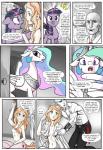 2016 anon bodily_fluids breasts clothed clothing comic cutie_mark dialogue english_text equid equine fan_character feathered_wings feathers female feral friendship_is_magic fur green_eyes group hair hasbro hi_res horn horse human hybrid male mammal mascara_maroon multicolored_hair my_little_pony mythological_creature mythological_equine mythology necktie nipples nude open_mouth pencils_(artist) pony princess_celestia_(mlp) purple_eyes tears text twilight_sparkle_(mlp) white_body white_feathers white_fur winged_unicorn wings