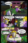 absolutedream absurd_res anthro asgore_dreemurr asriel_dreemurr beard black_border border boss_monster_(undertale) bovid caprine comic dialogue digital_media_(artwork) english_text evening facial_hair fangs flower frisk_(undertale) group hair hi_res horn hug human long_ears male mammal mature_anthro mature_male plant speech_bubble teeth text undertale undertale_(series)