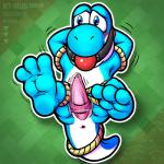 1:1 2016 3_toes anthro anus azul_(noirex) ball_gag barefoot bdsm biped blue_eyes blush bondage bound cock_ring_vibrator cyan_yoshi english_text erection feet foot_focus gag gagged genitals hi_res hindpaw ket-ralus male mario_bros masturbation nintendo nude paws penile penile_masturbation penis plantigrade restrained restraints ring ring_vibrator rope scalie sex_toy soles solo submissive submissive_male tapering_penis text toes toony toying_self vibrating vibrating_cock_ring vibrator vibrator_on_penis yoshi