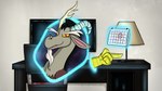 16:9 antlers beard calendar chair chimera desk discord_(mlp) draconequus facial_hair feral friendship_is_magic fur furniture furniture_lamp gesture hand_gesture hasbro horn looking_at_viewer male my_little_pony pointing portal scales solo table vaalkizuk widescreen