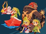 blonde_hair boat brown_body brown_skin clothing female footwear ganondorf gerudo group hair hat headgear headwear hi_res humanoid humanoid_pointy_ears hylian king_of_red_lions light_body light_skin male nintendo not_furry open_mouth open_smile pirate_leader_tetra red_hair shirt signature simple_background smile the_legend_of_zelda tokuura toon_link topwear triforce tunic vehicle watercraft wind_waker