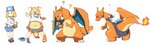 blue_eyes blush charizard clothing dragon duo female feral fire flaming_tail generation_1_pokemon growth harness hi_res human human_to_feral konoe_anim mammal mythological_creature mythological_scalie mythology nintendo orange_body pokemon pokemon_(species) question_mark scalie shaded snout snout_growth solo_focus species_transformation tail tail_growth torn_clothing transformation transformation_sequence weight_gain