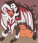 Rating: e
ID: 5548418
Date: 2025-05-04 12:28:41 -0400
Status: active
Score: 17
2019 2_horns animal_genitalia balls big_balls black_body black_nose claws curled_horn feral fuf generation_2_pokemon generation_8_pokemon genitals hi_res horn houndoom huge_balls hybrid hyper hyper_balls hyper_genitalia legendary_pokemon looking_at_viewer male membrane_(anatomy) membranous_wings multicolored_body nintendo pokemon pokemon_(species) quadruped red_body sheath simple_background solo spade_tail standing tail tan_body teeth white_body wings zamazenta post #5548418