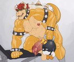 2022 abs absurd_res animate_inanimate anthro armband balls barazoku bent_leg biceps big_balls big_muscles big_penis biped bob-omb bodily_fluids bomb bowser bowser_day bracelet clothing collar crown cum cum_drip digital_media_(artwork) dripping english_text erection exercise explosives eyebrows facial_hair footwear foreskin genital_fluids genitals grey_background hair headgear hi_res horn huge_balls huge_muscles huge_penis humanoid_genitalia humanoid_penis jewelry kettlebell king_bob-omb koopa male mario_bros muscular muscular_anthro muscular_male musk mustache navel nintendo nipples non-mammal_balls non-mammal_nipples nude one_eye_closed pecs penis precum pubes red_hair repzzmonster saggy_balls scalie shell simple_background smile socks solo spiked_armband spiked_bracelet spiked_collar spiked_shell spiked_tail spikes spikes_(anatomy) stubble sweat tail tan_body teeth text thick_penis thick_thighs vein veiny_muscles veiny_penis weight_bench weightlifting wet wet_body workout yellow_body