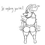 absurd_res animal_genitalia animal_pussy anthro blush_(artist) braixen canine_genitalia canine_pussy dripping female generation_6_pokemon genitals hi_res monochrome nintendo pokemon pokemon_(species) pussy solo