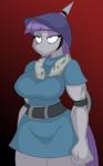 2015 anthro anthrofied armor belt big_breasts breasts clothing earth_pony equid equine female friendship_is_magic hasbro headgear helmet hi_res horse jrvanesbroek mammal maud_pie_(mlp) military my_little_pony pony scarf shirt soldier solo topwear tunic warrior