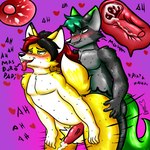 1:1 anal anal_penetration anthro anthro_on_anthro anthro_penetrated anthro_penetrating anthro_penetrating_anthro canid canine canis donovan_(disambiguation) duo fox fraky_arts hi_res impregnation male male/male male_impregnation male_penetrated male_penetrating male_penetrating_male mammal penetration pregnant pregnant_anthro pregnant_male sex spanish_text text translated wolf zack.