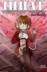 2020 absurd_res anthro blush bow_tie brown_hair clothing comic cover cover_art cover_page digital_media_(artwork) domestic_cat dress english_text felid feline felis female footwear gloves hair handwear heart_symbol hi_res if_hell_had_a_taste legwear lying mammal marci_hetson on_back panties petals shoes solo stockings teal_eyes text underwear viroveteruscy