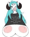 Rating: q
ID: 5311464
Date: 2025-01-16 14:08:06 -0500
Status: active
Score: 29
2024 2_horns absurd_res anthro areola big_areola big_breasts blue_hair breasts bust_portrait clothed clothed_female clothing curled_horn dark_horn dark_sclera dark_shirt demon digital_media_(artwork) emerald_(bigleggylexi) english_description english_text exposed_breasts eyelashes eyelashes_through_hair facial_markings fangs felid female front_view fur glistening glistening_areola hair head_markings hi_res horn huge_areola huge_breasts inner_ear_fluff licking long_hair looking_at_viewer mammal markings mrgolla nipples one_eye_closed pantherine partially_clothed partially_clothed_female pink_areola pink_nipples pink_nose pink_tongue portrait purple_stripes self_lick shirt simple_background solo striped_face striped_neck stripes teeth text text_on_clothing text_on_shirt text_on_topwear tiger tongue topwear translucent translucent_hair tuft white_background white_breasts white_inner_ear_fluff wink winking_at_viewer post #5311464