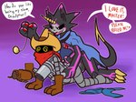 Rating: e
ID: 5586143
Date: 2025-05-20 14:09:46 -0400
Status: active
Score: 30
1_horn 2025 3_fingers 3_toes animate_inanimate antennae_(anatomy) anthro balls bandai_namco bandolier black_antennae black_body black_penis black_scales black_sclera bodily_fluids boots brown_boots brown_clothing brown_footwear brown_gloves brown_handwear brown_hat brown_headwear claws clothing cowboy_hat deputymon dialogue digimon digimon_(species) dominant dominant_anthro dominant_male english_text erection feet fingers footwear genital_fluids genitals glans gloves grey_balls grey_body grey_glans grey_penis gulusgammamon gun handjob handwear hat headgear headwear hi_res horn hot_dogging humanoid humanoid_on_anthro hypnosis kerchief living_gun living_ranged_weapon living_weapon male male/male mind_control pendulum penile penis pink_glans precum purple_antennae purple_body purple_penis purple_scales ranged_weapon reach_around red_claws red_kerchief scales sex shoes speech_bubble spiral_eyes submissive submissive_anthro submissive_humanoid submissive_male text toe_claws toes ultilix weapon white_eyes yellow_horn post #5586143