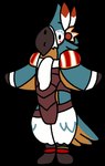 Rating: s
ID: 5600663
Date: 2025-05-26 19:39:49 -0400
Status: active
Score: 31
animated anthro armor avian beak bird blue_body blue_feathers breath_of_the_wild clothed clothing dancing dot_eyes feathers feet kass_(tloz) leather leather_clothing male nintendo rito scarf short_playtime simple_eyes solo stinkvali talons the_legend_of_zelda toes post #5600663