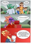 absurd_res anthro border dragon english_text fairy female group hi_res humanoid male mythological_creature mythological_scalie mythology scalie solo text travis_the_dragon travis_the_dragon_dimension_ride_(comic_series) trio troll_(mythology) white_border