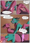 2023 anthro bent_legs blush bodily_fluids breasts comic confession covering covering_face dialogue drooling duo english_text errec_(narusewolf) eyes_closed female female_penetrated french_kissing from_front_position genital_fluids genitals hi_res horn kissing kobold leaning leaning_forward legs_up licking looking_pleasured male male/female male_penetrating male_penetrating_female narusewolf non-mammal_breasts nude open_mouth oral patreon_username penetration penis pussy saliva saliva_string scalie sex simple_background speech_bubble tail teeth text tongue tongue_out vaginal vaginal_fluids vince_(narusewolf) yellow_eyes