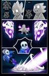 absolutedream absurd_res alphys animated_skeleton black_border bone border clothed clothing comic english_text gaster_blaster hi_res humanoid lizard male reptile sans_(undertale) scalie skeleton text undead undertale undertale_(series) w.d_gaster