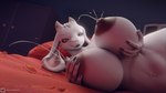 16:9 3d_(artwork) anthro areola bed big_areola big_breasts black_nipples blender_(artwork) bodily_fluids boss_monster_(undertale) bovid breasts caprine dark_areola digital_media_(artwork) female fur furniture heart_eyes heart_symbol hi_res lactating mammal mmad nipple_fetish nipple_pinch nipple_play nipples petals pinch romantic romantic_ambiance solo toriel toriel_(dogzeela) undertale undertale_(series) white_body white_fur widescreen