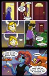 absolutedream absurd_res alphys anthro asgore_dreemurr beard blonde_hair boss_monster_(undertale) bovid caprine comic dialogue english_text eye_patch eyewear facial_hair female fish glasses group hair hi_res horn lizard long_ears male mammal marine mature_anthro mature_male reptile scalie text toriel undertale undertale_(series) undyne