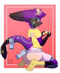 Rating: e
ID: 5316791
Date: 2025-01-19 07:30:47 -0500
Status: active
Score: 24
ageplay anthro black_body black_fur blue_eyes blue_markings blush bodily_fluids cheek_tuft clothed clothing controller diaper diaper_peekage diaper_under_clothing disembodied_hand duo ears_back facial_tuft female fur genital_fluids glistening glistening_eyes hair hi_res hobkin holding_controller holding_object infantilism kneeling looking_at_viewer markings neck_tuft open_mouth pink_diaper pivoted_ears purple_body purple_fur purple_hair purple_nose riddlr roleplay short_hair solo_focus starlight_spirit teeth tuft unclean_diaper urine used_diaper wearing_diaper wet_diaper white_diaper post #5316791