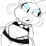 1:1 anthro camel_toe clothing ear_piercing female jewelry koopa koopaling lips mario_bros money necklace nintendo piercing scalie simple_background solo stripper thegalen thong topwear tube_top underwear wendy_o._koopa