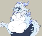 Rating: q
ID: 5598358
Date: 2025-05-25 20:40:53 -0400
Status: active
Score: 6
ace_(kamex) anthro beard belly big_belly big_tail blue_body blue_fur bovid caprine clothing crystal dark_eyelids dark_sclera dragon ear_piercing ear_ring facial_hair fur goat grey_hair hair holding_belly horn hybrid ice iceolation_ace_(kamex) licking licking_lips long_hair long_tail looking_down male mammal moobs mythological_creature mythological_scalie mythology obese oshyfriend overweight piercing pupils ring_piercing scalie shirtless simple_background solo tail teeth tongue tongue_out torn_clothing wardrobe_malfunction white_body white_fur white_pupils yeti post #5598358