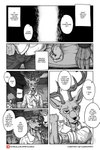 ailurid annoyed anthro beastars bottomwear canid canine canis cervine clothing comic deer denim determined english_text fudge_(beastars) furniture group hand_in_pocket hi_res hoodie inside legoshi_(beastars) louis_(beastars) male mammal open_mouth pants pockets red_deer red_panda rolled_up_sleeves scar scared sitting smile sofa spiritd stretching text theater topwear url vein wolf