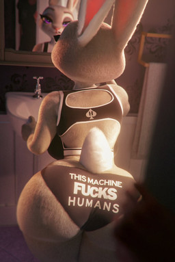 Rating: q
ID: 5571567
Date: 2025-05-14 12:11:53 -0400
Status: active
Score: 218
3d_(artwork) ambiguous_gender anthro anthro_focus bathroom big_breasts big_butt bra breasts butt clothing digital_media_(artwork) disney duo female female_focus fur grey_body grey_fur hi_res huge_butt human inside judy_hopps lagomorph leporid long_ears mammal mirror mirror_reflection panties purple_eyes rabbit rear_view reflection scrag_boy short_tail solo_focus sports_bra tail text text_on_clothing text_on_underwear underwear zootopia post #5571567