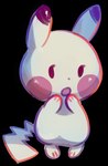 2018 alpha_channel ambiguous_gender cheek_spots chibi digital_media_(artwork) flavia-elric gasp generation_1_pokemon hi_res male_(lore) nintendo open_mouth paws pikachu pokemon pokemon_(species) red_cheeks solo tail yellow_body