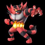 1:1 2018 3_toes 3d_(artwork) 5_fingers absurd_res alpha_channel ambiguous_gender anthro barefoot biped black_body black_fur claws digital_media_(artwork) feet felid fingers fire fur generation_7_pokemon green_eyes hi_res incineroar mammal nintendo official_art pink_nose pokemon pokemon_(species) pupils red_body red_fur simple_background slit_pupils solo standing super_smash_bros. super_smash_bros._ultimate toes transparent_background unknown_artist yellow_sclera