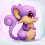 1:1 2016 ambiguous_gender digital_media_(artwork) digital_painting_(artwork) feral generation_1_pokemon mammal nintendo pokemon pokemon_(species) rattata rodent solo tsaoshin