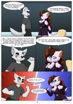 absurd_res anthro border canid canine canis comic dialogue domestic_cat english_text felid feline felis female hi_res male mammal mileena_smith_(travis_the_dragon) spike_fergison_(travis_the_dragon) text travis_the_dragon travis_the_dragon_dimension_ride_(comic_series) white_border wolf