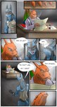 anthro blue_body blue_fur canid canine charizard comic dialogue dragon fur generation_1_pokemon generation_4_pokemon hi_res lucario male mammal mythological_creature mythological_scalie mythology nintendo nude pokemon pokemon_(species) red_eyes scalie sethmetparriere suspension tail wings