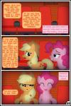 applejack_(mlp) blonde_hair blue_eyes comic duo earth_pony equid equine female feral friendship_is_magic green_eyes gutovi-kun hair hasbro horse mammal my_little_pony pink_hair pinkie_pie_(mlp) pony