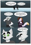 absurd_res anthro border canid canine canis comic dialogue domestic_cat duo english_text felid feline felis female hi_res male mammal mileena_smith_(travis_the_dragon) spike_fergison_(travis_the_dragon) text travis_the_dragon_dimension_ride_(comic_series) white_border wolf