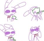 animatronic bodily_fluids bonnie_(fnaf) bow_(feature) bow_tie clothing crying five_nights_at_freddy's hat headgear headwear lagomorph leporid machine mammal rabbit robot sad scottgames solo tears the_weaver weaver_bonnie