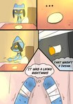 Rating: s
ID: 5602672
Date: 2025-05-27 15:58:37 -0400
Status: active
Score: 8
2025 5_panel_comic ambiguous_gender anthro bandage bed bed_sheet bedding black_text comic dialogue ellipsis english_text floppy_ears furniture generation_4_pokemon hi_res inner_monologue looking_at_object motion_lines nintendo on_bed orange_eyes paws pokemon pokemon_(species) pokemon_mystery_dungeon riolu sawlamander shadow sitting sitting_on_bed solo sound_effects spike_chunsoft table text thinking wall_(structure) white_sclera post #5602672