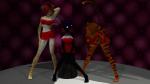 16:9 2015 3d_(artwork) anthro bottomwear cheetah chelsie_(kawa) christmas cier clothed clothing daz_studio_(artwork) digital_media_(artwork) domestic_cat dress felid felin feline felis female group hi_res holidays kawaoneechan livra_(letrune) mammal paintshop_pro_(artwork) pantherine skirt tiger widescreen