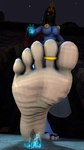 2022 3d_(artwork) 5_fingers 5_toes 9:16 abriika blue_body canid canine canis conditional_dnp digital_media_(artwork) duo feet female fingers foot_focus hi_res humanoid humanoid_feet humanoid_hands macro male male/female mammal plantigrade red_eyes soles toes veil wolf wrinkled_feet wrinkles zp92