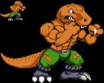 2022 3_fingers 3_toes 5:4 abs alpha_channel angry anthro belt belt_buckle biceps big_muscles bottomwear buckle claws clothed clothing dinosaur extreme_dinosaurs feet fighting_pose finger_claws fingers fist looking_forward male muscular muscular_anthro muscular_male orange_body pants pecs pose prehistoric_species reptile runde scalie sharp_teeth shirtless shirtless_anthro shirtless_male snout solo t-bone_(extreme_dinosaurs) teeth theropod toe_claws toes topless torn_bottomwear torn_clothing torn_pants triceps tyrannosaurid tyrannosauroid tyrannosaurus tyrannosaurus_rex