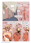 2019 5_fingers anthro bathing biped butt comic communal_shower deer dialogue digital_media_(artwork) english_text falcon_mccooper femboy fingers hi_res inside jesse_(falcon_mccooper) male mammal nipples nude page_number plantigrade pointy_speech_bubble profanity showering snout solo speech_bubble text text_box