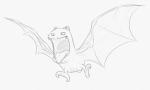 bat female feral generation_1_pokemon genitals golbat graphite_(artwork) mammal membrane_(anatomy) membranous_wings monochrome nintendo open_mouth pokemon pokemon_(species) pussy simple_background solo tongue tongue_out traditional_media_(artwork) white_background wings yaroul