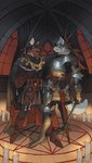 Rating: s
ID: 3802410
Date: 2023-01-09 17:18:43 -0500
Status: active
Score: 37
2023 anthro armor beard biped black_cloak black_clothing book boots breastplate brown_beard brown_body brown_facial_hair brown_fur brown_hair candle canid canine canis chainmail cloak clothing couter cuirass cuisse digital_media_(artwork) duo eye_contact facial_hair footwear fur furgonomic_headwear furgonomics gauntlets gloves gorget greaves hair handwear hat hauberk headgear headwear helmet hi_res holding_book holding_mace holding_melee_weapon holding_object holding_weapon inside longsword looking_at_another mace male mammal medieval_armor melee_weapon multicolored_body multicolored_fur occult_symbol open_mouth pauldron pelzibat pentagram plackart poleyn rerebrace sabatons sallet scabbard sheathed_sword sheathed_weapon shoes smile symbol tassets vambrace weapon white_body white_fur wolf post #3802410