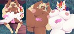 after_transformation anthro belly big_belly big_breasts big_ears breasts brown_body brown_fur cinderace dan_(danilokumriolu) danilokumriolu female female/female fur generation_4_pokemon generation_8_pokemon genitals ghost_hand green_eyes group hi_res huge_breasts impregnation lagomorph long_ears lopunny male male/female mammal nintendo nipples nude penetration penile penile_penetration penis penis_in_pussy pokemon pokemon_(species) pregnant pregnant_anthro pregnant_female pussy rapid_pregnancy sex thick_thighs transformation translucent translucent_penis vaginal vaginal_penetration white_body white_fur