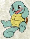 animal_genitalia bodily_fluids cloaca cloaca_juice female generation_1_pokemon genital_fluids genitals nintendo pokemon pokemon_(species) python13rp reptile scalie semi-anthro shell simple_background smile solo squirtle tongue turtle_shell yaroul