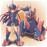 1:1 clothing cosplay costume duo elemental_creature female generation_5_pokemon gigalith hair human long_hair mammal mineral_fauna nintendo pink_hair pokemon pokemon_(species) pokemon_costume ranphafranboise rock rock_creature