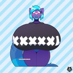 1:1 absurd_res ailurid anthro big_breasts breasts female hi_res huge_breasts hyper hyper_breasts mammal plum_the_red_panda red_panda solo thewilldpink