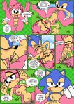 amy_rose anthro bodily_fluids classic_amy_rose classic_sonic classic_sonic_(universe) comic cunnilingus detailed_background duo english_text eulipotyphlan female female_pov first_person_view genital_fluids genitals grass heart_symbol hedgehog hi_res male male/female mammal nude oral outside outside_sex plant pronounced_browridge pussy raianonzika sega sex sonic_the_hedgehog sonic_the_hedgehog_(series) text thick_thighs thin_calves vaginal vaginal_fluids wide_hips